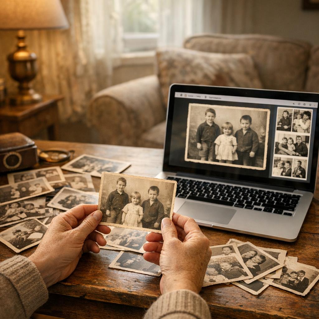 Mehr über den Artikel erfahren Alte Familienbilder neu entdecken: So sparst du Zeit und nutzt Platz clever aus